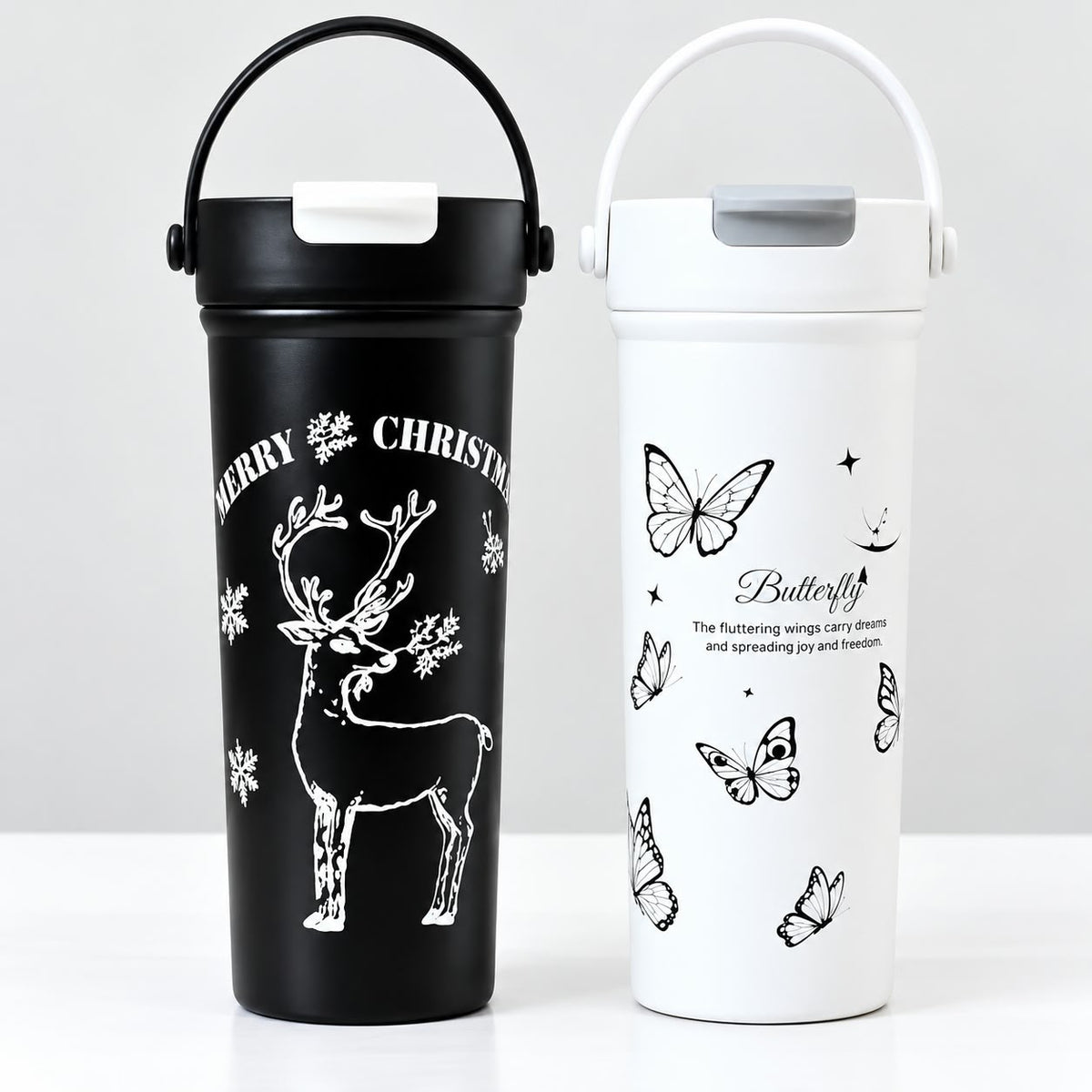 Voroly Coffee Mug Stainless Steel Travel Mug Double Wall Vacuum 500 ml Steel Bottle (Pack of 1, Black)