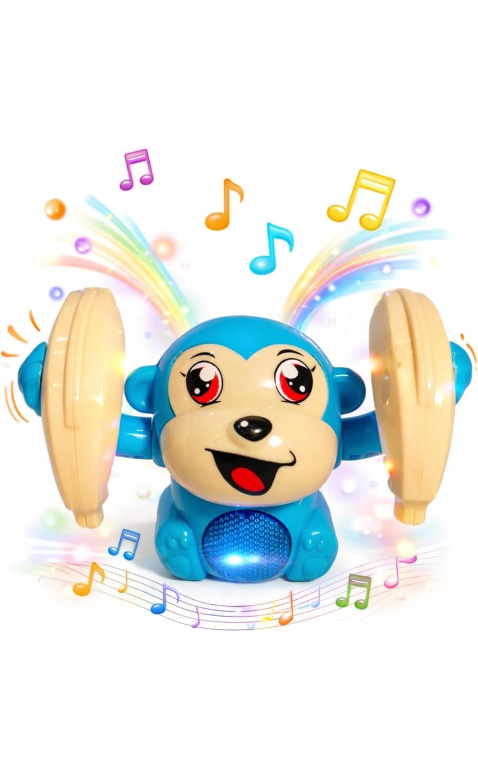 Monkey Toys with Voice Activate Induction Cartoon Tumbling Banana Monkey with Light anf Music Toys for Children Touch Sensor Electric - Mix Colors