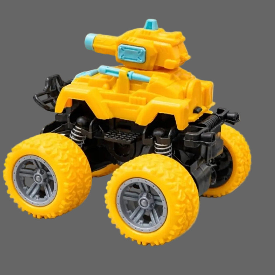 Kravion Mini Tank Launcher Toy Car for Kids 360° Rotating Monster Truck Press & Shoot Bullet Action Toy for Boys Girls Return Gift 3+ Years