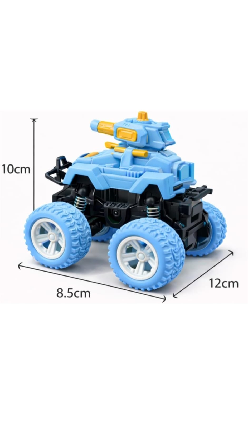 Kravion Mini Tank Launcher Toy Car for Kids 360° Rotating Monster Truck Press & Shoot Bullet Action Toy for Boys Girls Return Gift 3+ Years