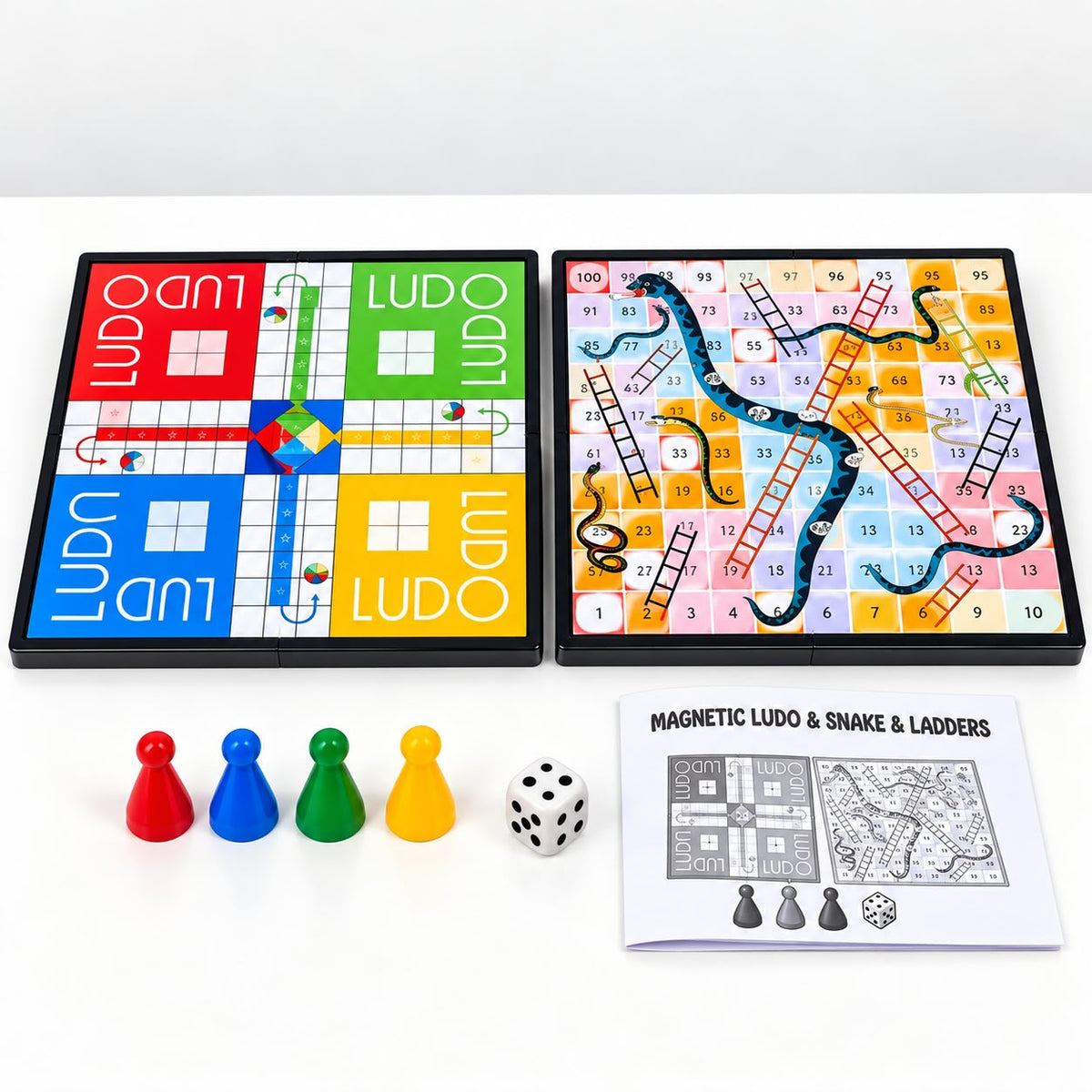 Ekta Magnetic Ludo Snakes 'n' Ladders Board Game for Kids,Multicolor Brand: EKTA
