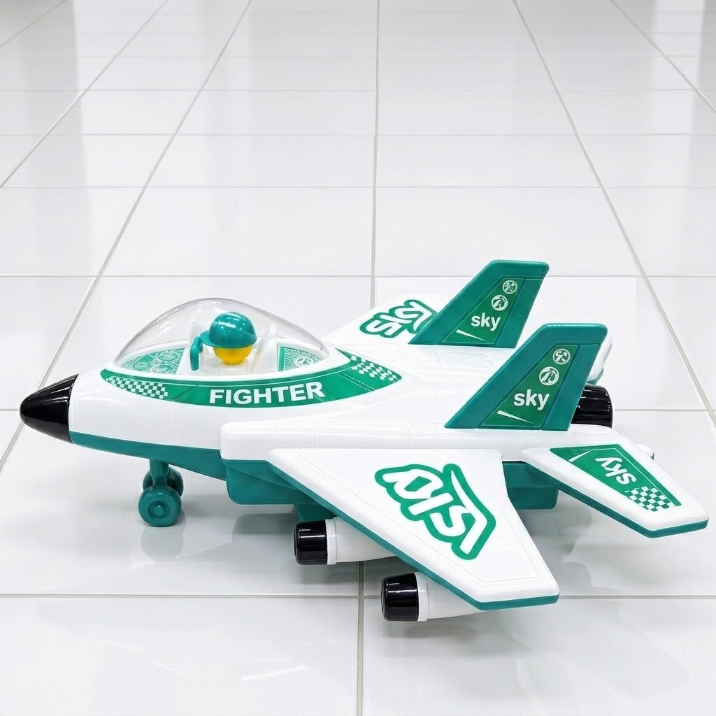 Wow Airways Friction Powered Toy Airplane for Kids 3+ Years with Zoo-Zoo Sound | Push & Go Aeroplane Toy Plane | Big Size Aircraft Toy for Boys & Girls Airplane Model Brand: Generic