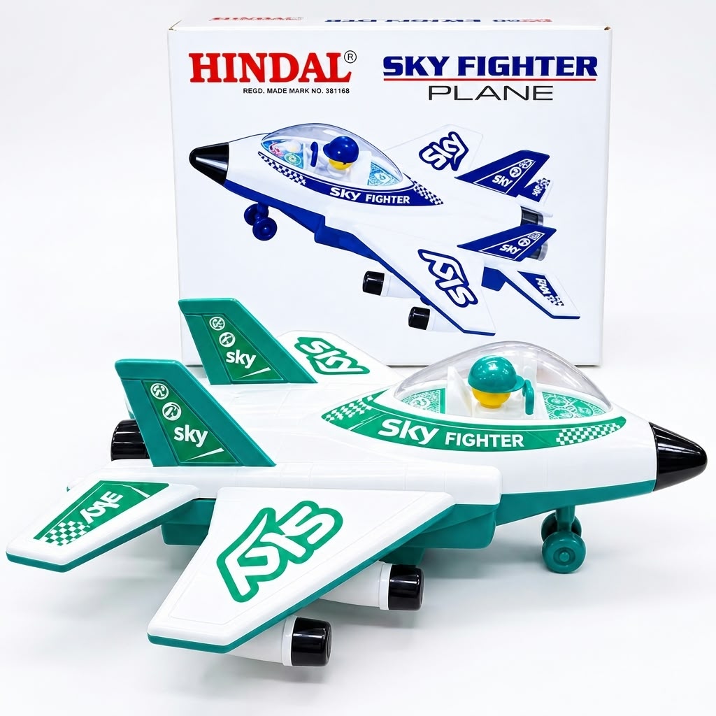 Wow Airways Friction Powered Toy Airplane for Kids 3+ Years with Zoo-Zoo Sound | Push & Go Aeroplane Toy Plane | Big Size Aircraft Toy for Boys & Girls Airplane Model Brand: Generic