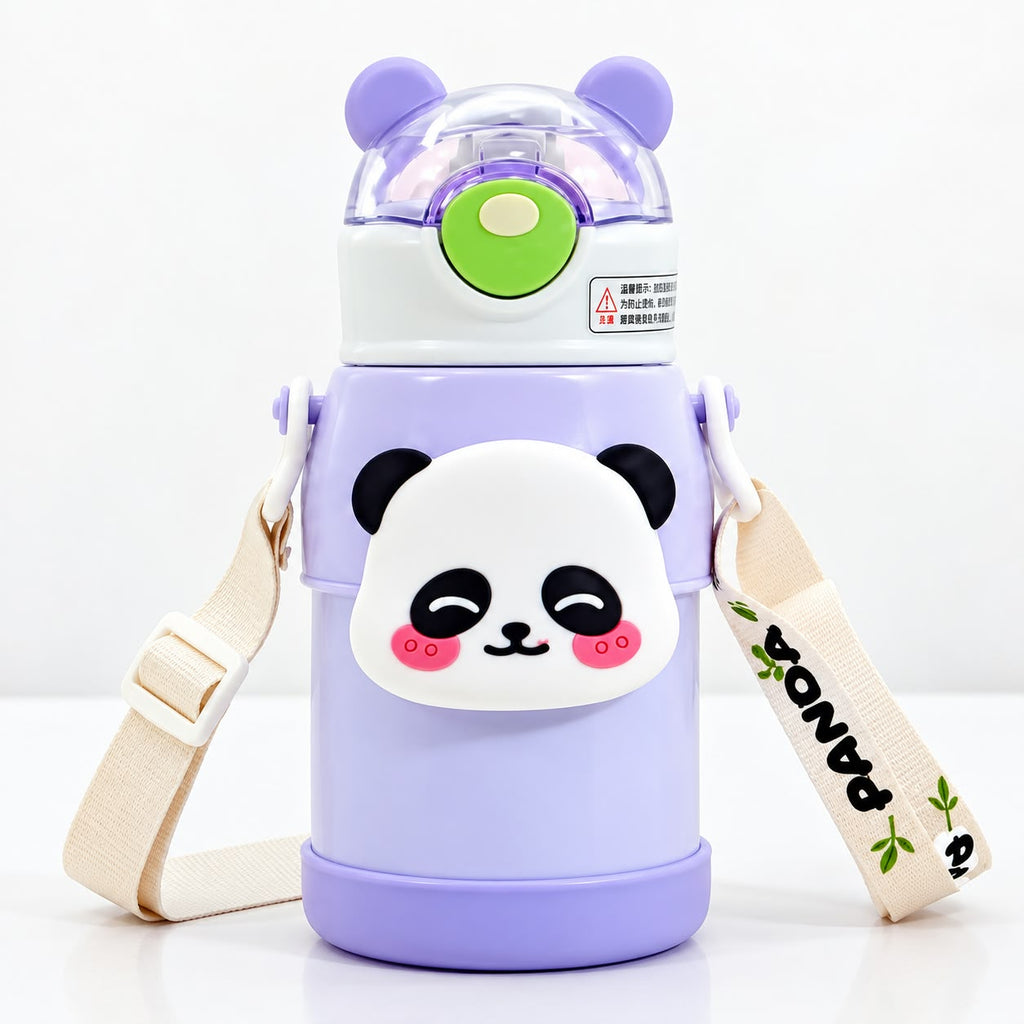 Seaygift Kid Children Outdoor Sports Portable Vacuum Insulation Cup Cute Panda Gift Stainless Steel Thermal Flask Water Bottle