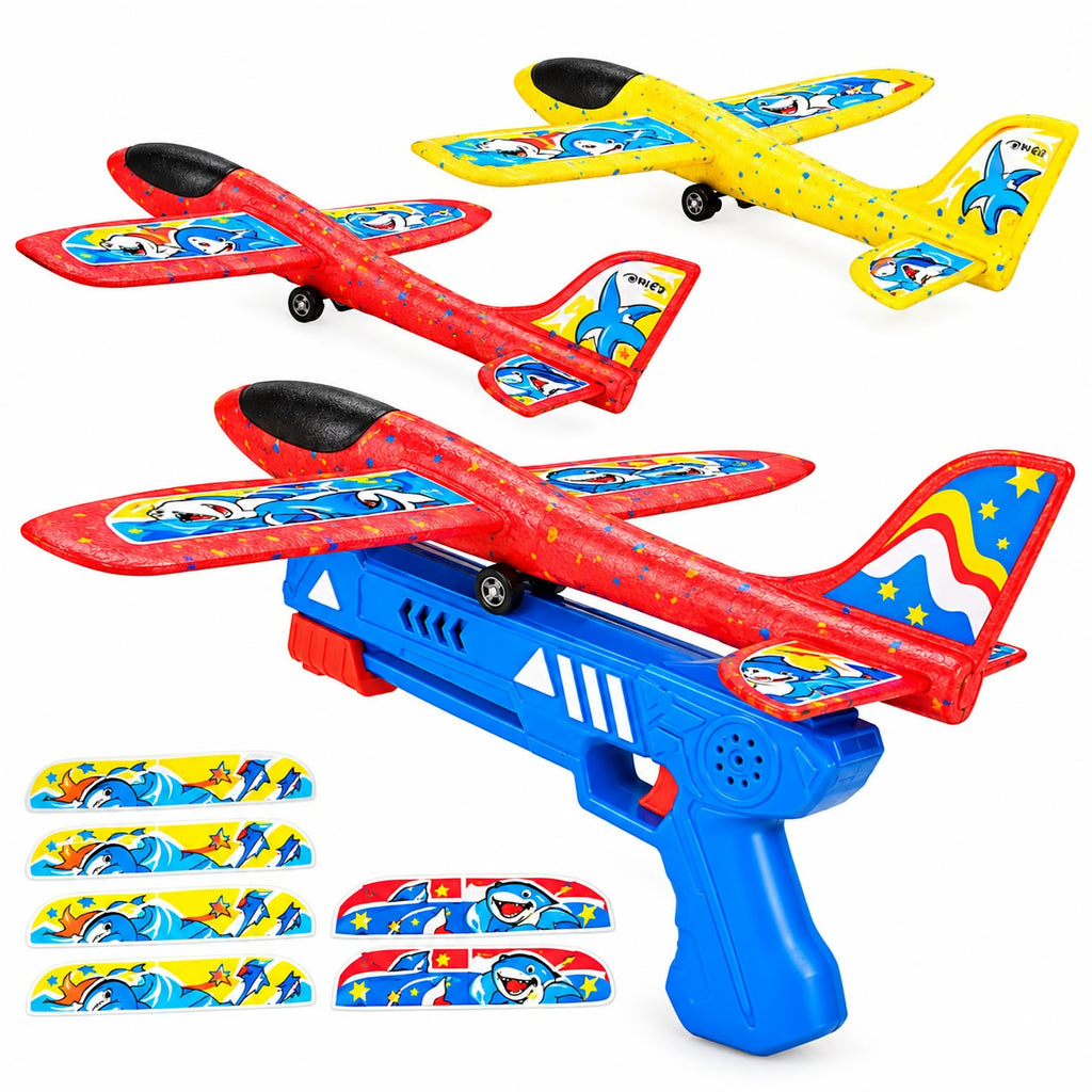 Hot Selling Popular Children Gift Set Airplane Launcher Toy Catapult Plane Toys for Kids Outdoor Sport Flying Toys