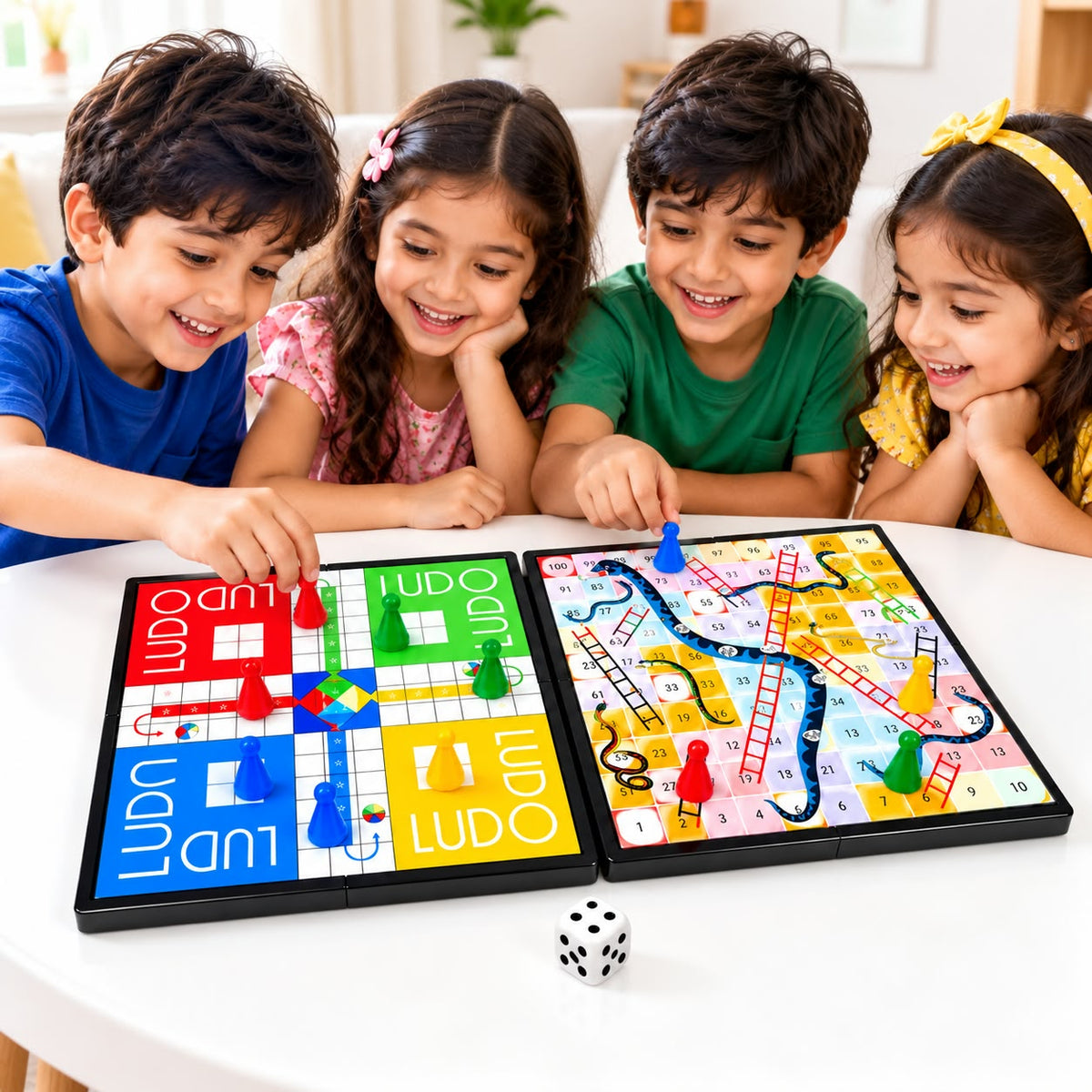 Ekta Magnetic Ludo Snakes 'n' Ladders Board Game for Kids,Multicolor Brand: EKTA