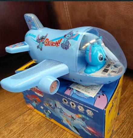 KIDOLOGY Airplane Toys for Toddlers Age 2+ Years | 360° Rotation, Bump & Go Aeroplane (Blue)